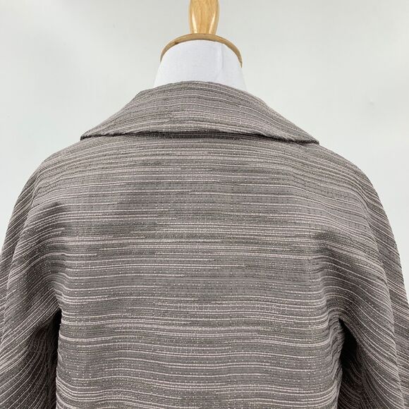 Ann Taylor Jacket Womens XS Extra Small Multicolor Hidden Snap Button Textured - Picture 8 of 14